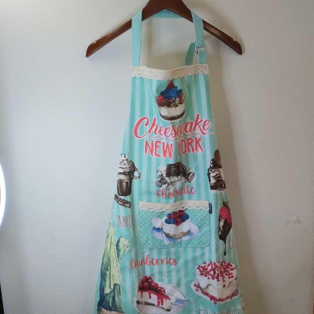 New York Apron - Blue and White